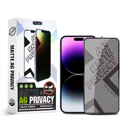 Matte Anti Spy Screen Protector For Iphone 16 Pro Max Full Cover Privacy Tempered Glass For Iphone 14 Pro Max For Iphone 16 - Bu