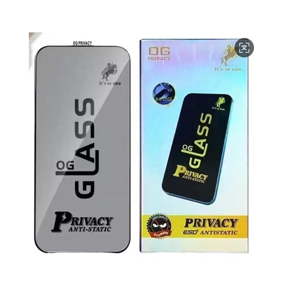 New Esd Og Anti-spy Privacy Tempered Glass Screen Protector For Iphone 16 Pro Max - Buy Anti Spy Tempered Glass Anti-spy Film Pr