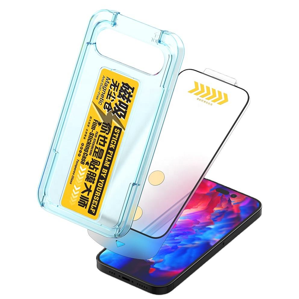 Easy Anti Dust Free Phone Glass Tempered Box 13 12 14 Pro Max Privacy Protectors Magic John Screen Protector For Iphone Samsung