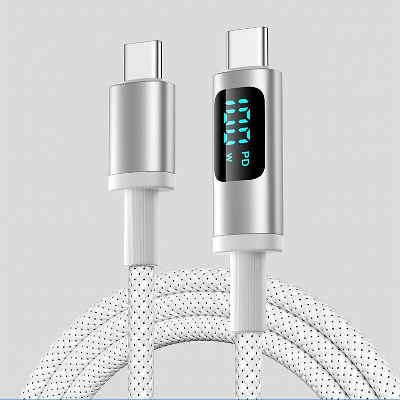WS--100w Usb-c To Type-c Data Cable Nylon Braided Fast Charging 5a 1m Length Pure Copper Conductor Rotational Connectors - Buy 5
