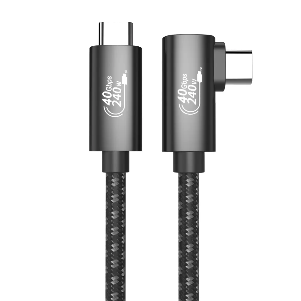 DYTECH--Usb4 40g Data Cable Usb-c Cable Right Angle For Thunderbolt4 Pd240w 5a 8k Ultra Hd Tipo C Cable 90 Degree - Buy 40gbps T