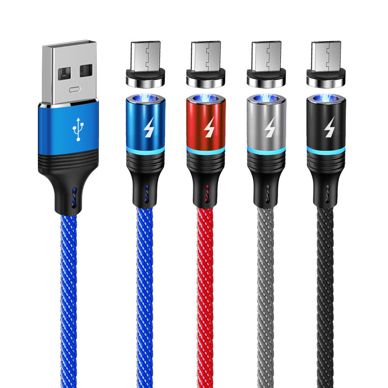 JIALE--New Arrival Nylon Braided 2.4a Data Cable With 3 Replaceable Magnetic Connectors Usb Micro Type-c Fast Usb Cable - Buy 2.