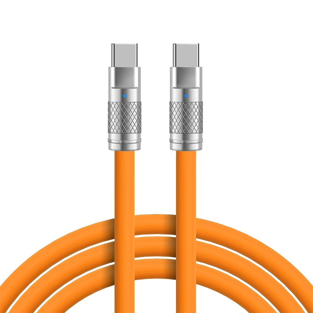 JIALE--Newest Ultra Soft Usb 120w Cable 2m Type C Usb-c To Usb-c Liquid Silicone Data Charger For Laptop Tablet Phone Fast Charg