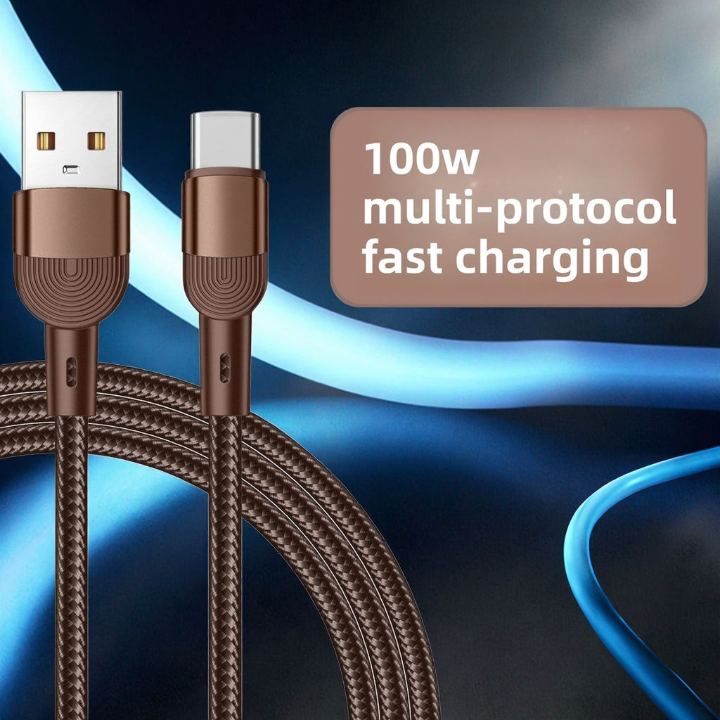 Guolu--100w 60w Type-c Fast Charging Cable Nylon Braided Pd 5a 6a For Iphone 15_16 Pro Max For For For Macbook 1m-3m - Buy 3a Fa