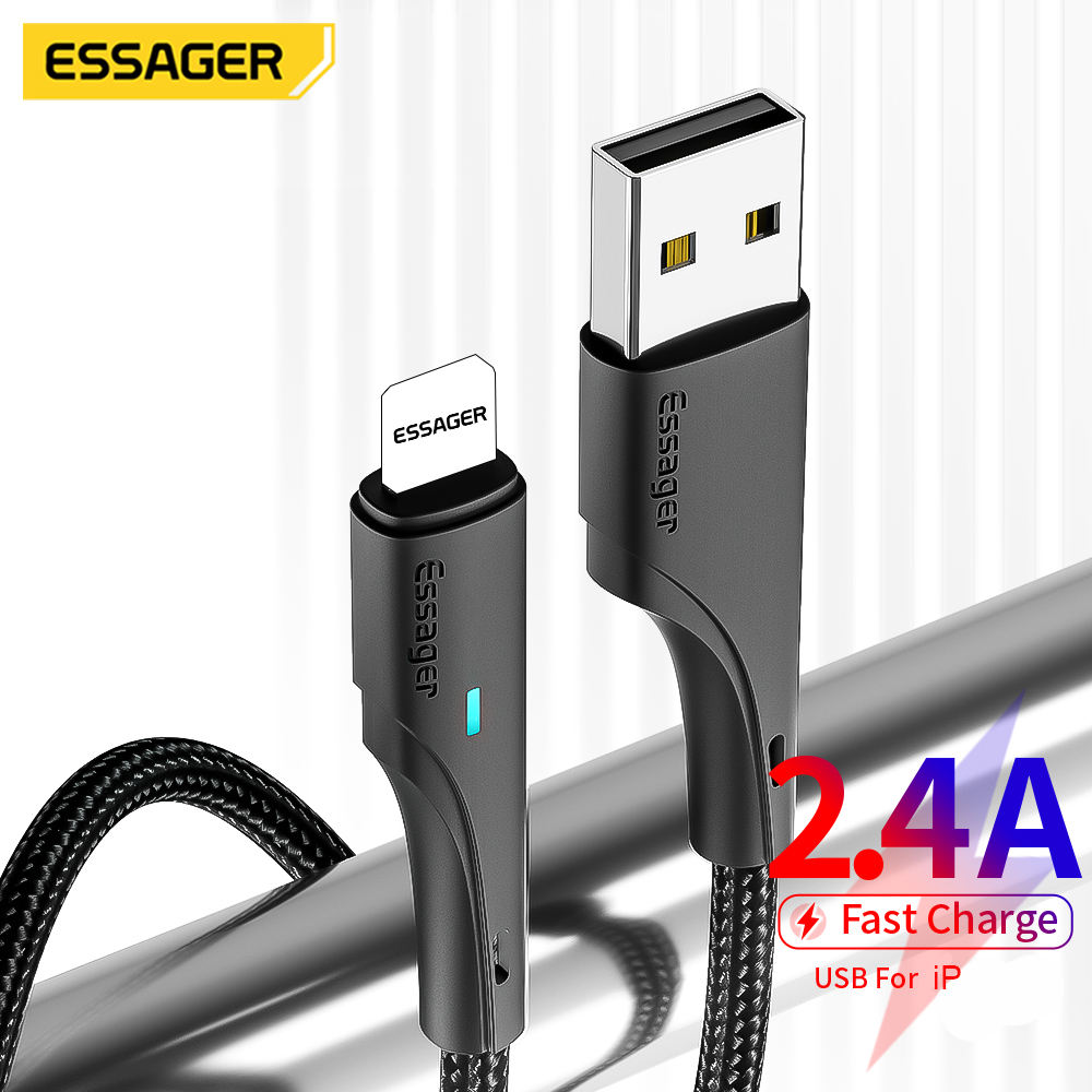 ESSAGER--Essager Es-x13 Cell Mobile Phone Accessories 2.4a 1m 2m Usb To Ip Fast Charging Usb Cable For Iphone - Buy Telephone Ac
