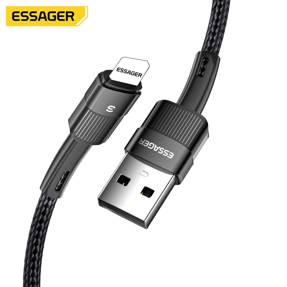 ESSAGER--Essager Es-x18 1m 2m 3m 5v 2.4a Usb To Ip Braided Mobile Phone Usb Fast Charger Data Cable For Iphone - Buy Usb To Ip C