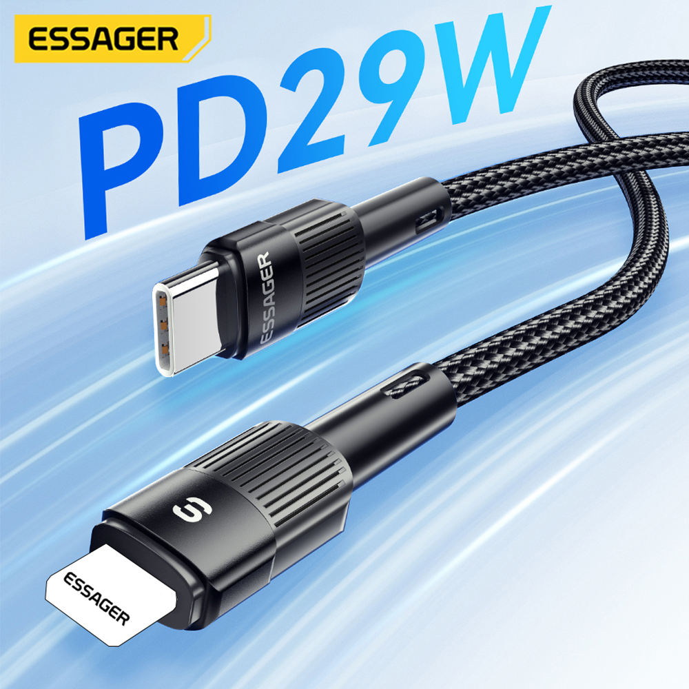 Essager Es-x18 3ft 6ft Braided Pd 29w Usb Type C Mobile Phone Data Fast Charging Charger Cord Cable For Iphone - Buy Phone Charg