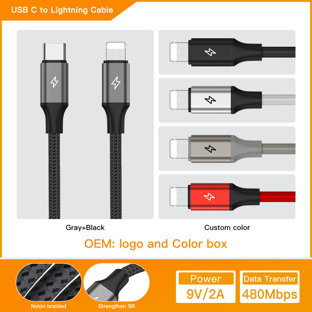 LONGKAIELECTRONIC--Lung Kay 2m 3m Usb Type C Cables 100w 5a Braided Durable Fast Charging 2.0 Usb C To Usb C Cable Usb Charge Co