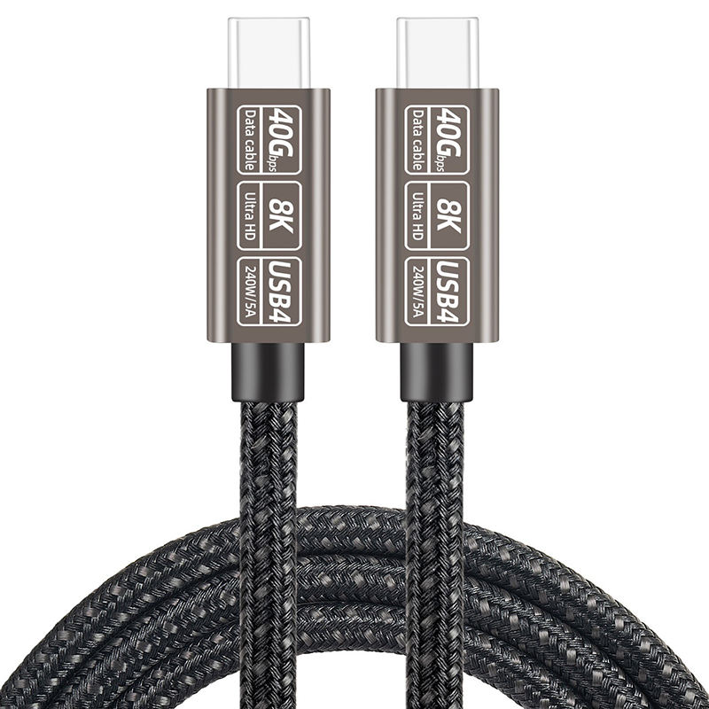 LONGKAIELECTRONIC--Thunderbolt 4_3 Compatible Type C C Data Cable 8k Screen Projection Full-function Usb4 Cable Nylon Jacket Bra