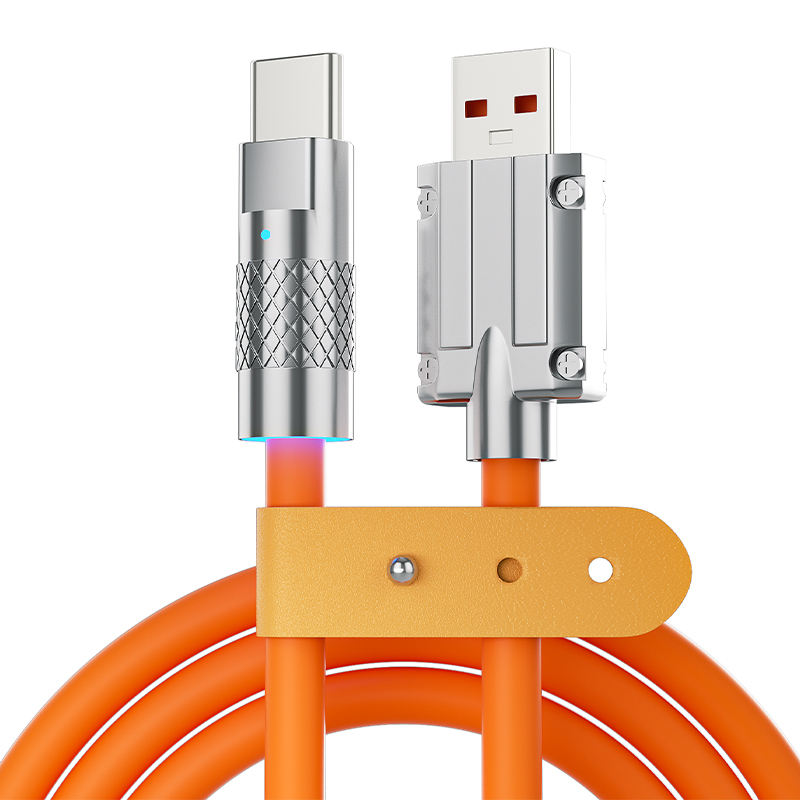 HXT--Zinc Alloy Mobile Phone Data Cable Super Fast Charging Cable Soft Tpe Type C Silica Gel Charging Cable - Buy Zinc Alloy Cha