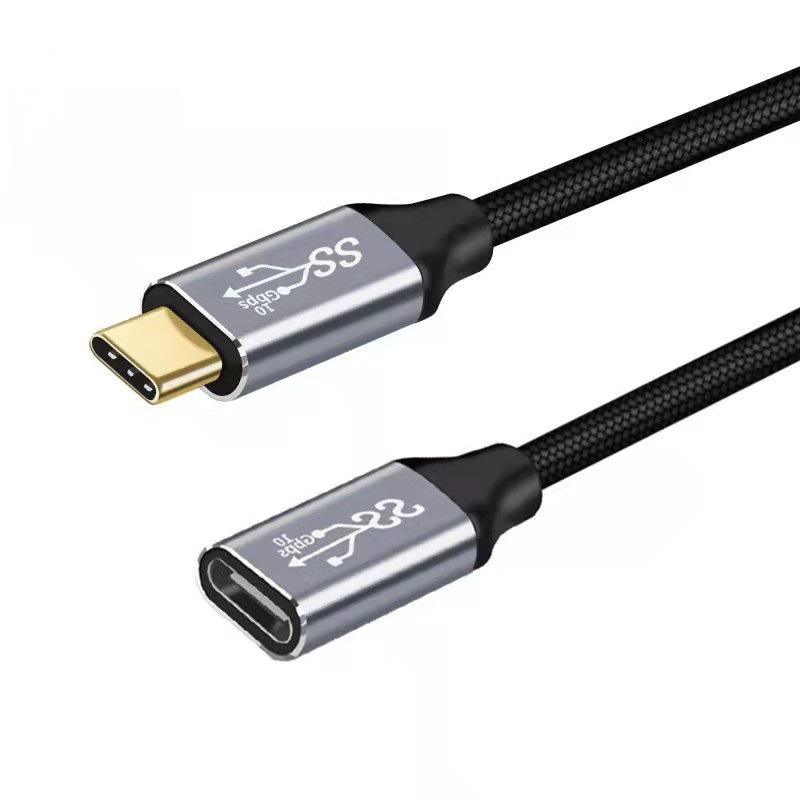 JMAX-High Quality Usb Type C Extension Cable Male To Female Usb3.1 Gen2 Extension Cable 10gbps Pd100w 4k Hd Transmission Data Ca