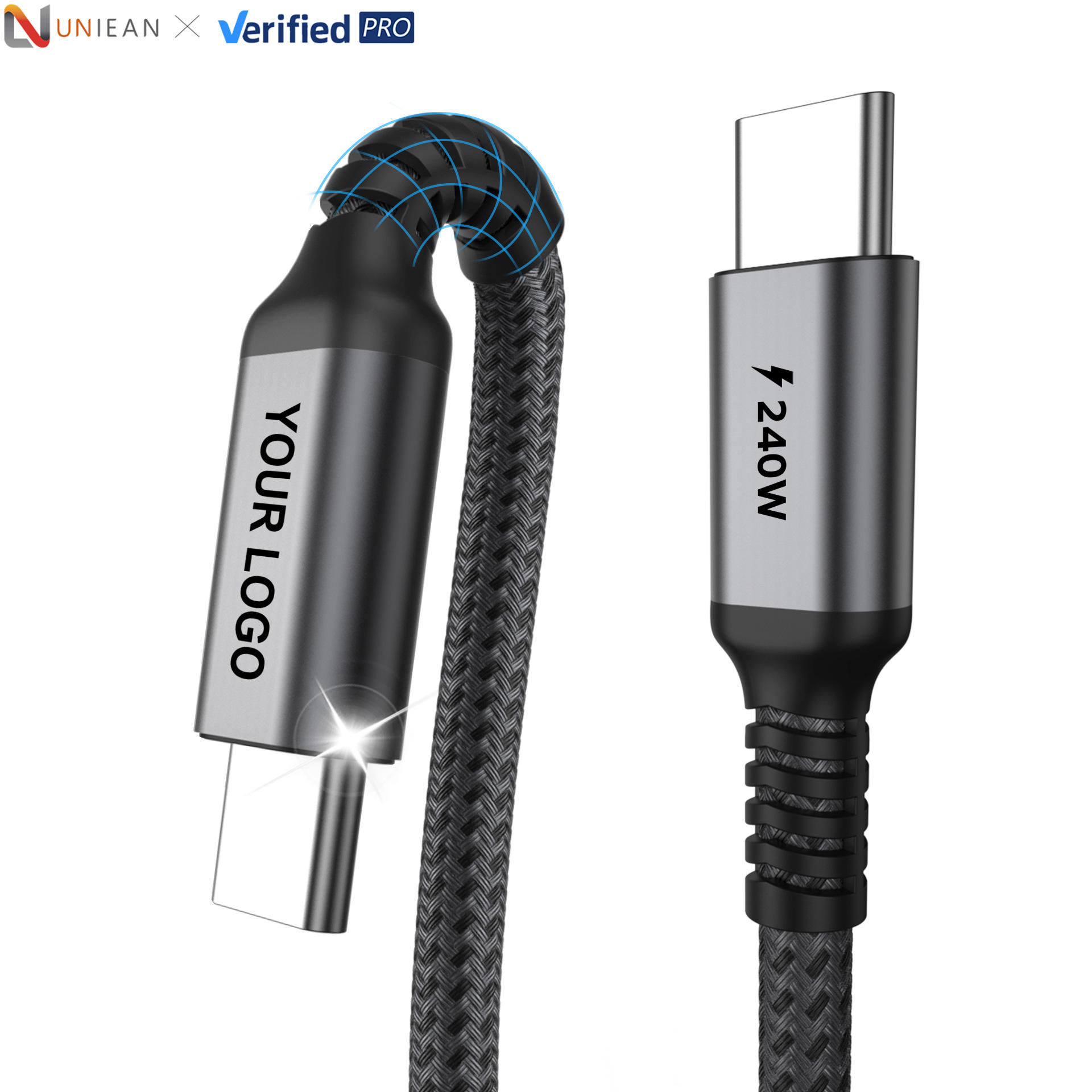 UNIEAN--Uniean Factory Usb C Data Cable To Ubs2.0 C Cable 48v Cable 240w 24v5atype C Usb Fast Charging Cable For Iphone To Andro