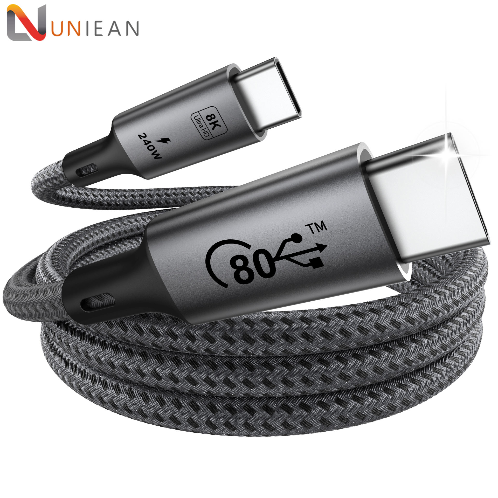 Usb4.0 C To C Data Cable 2m 3m Usb C 8k Cable 100w 240w Type C Usb Fast Charging Data Cables For Iphones To Android - Buy Type C