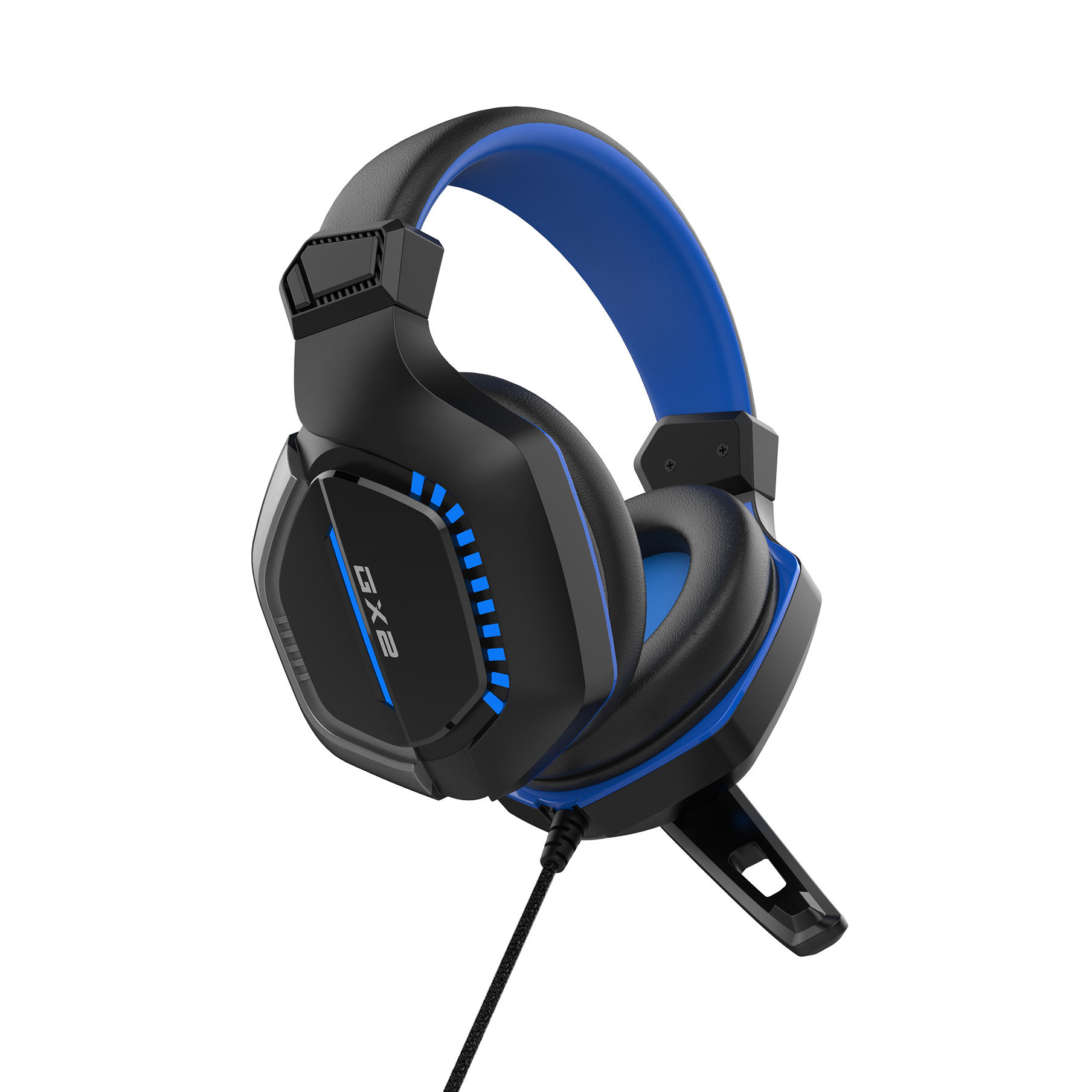 WEICHEN Universal USB Wired APT-X LED Battery Indicator Laptop Compatibility Gaming Headset Over-Ear Stereo Leather Headphones L