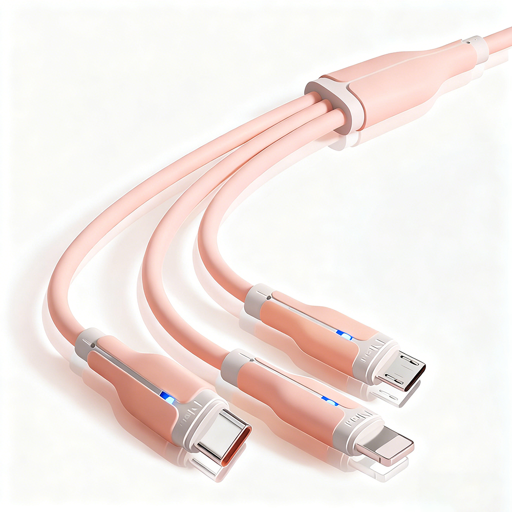 Multi Phone Charger Cable Braided Universal 3 in 1 Charging Cord USB Charging Cable Connectors for Cell Phones and More