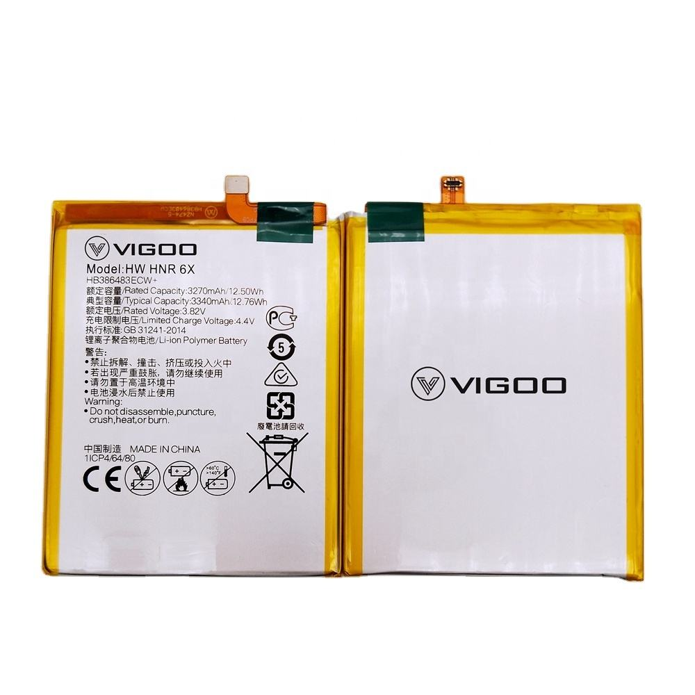 Vigoo 002 HB386483ECW+ 3340mAh Battery for Honor 6X Companion 9 Lite GR5 2017 3.8V Mobile Phone Battery