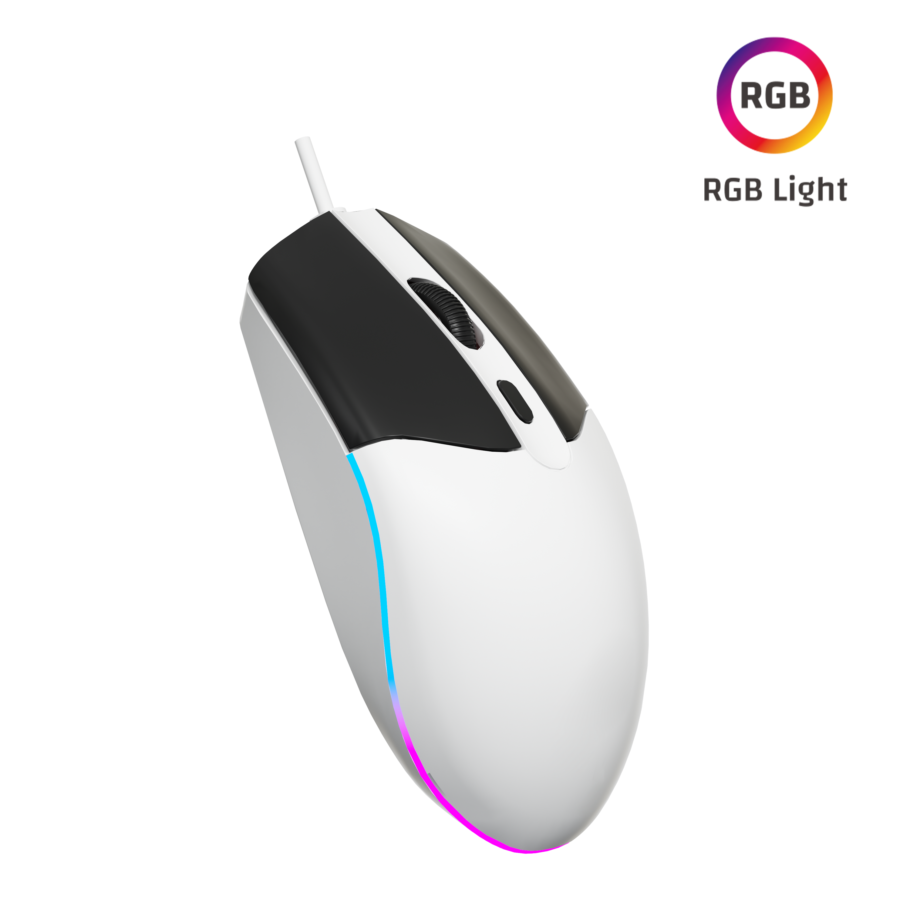 4D USB Optical Sensor 1600 DPI Ergonomic Backlit Wired Gaming Mouse