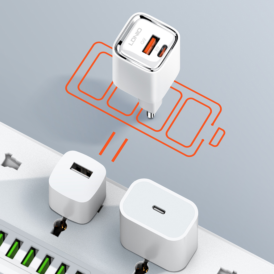 LDNIO--Charger--A2317C	"30W PD/QC3.0 Fast Charger EU/US Plug"