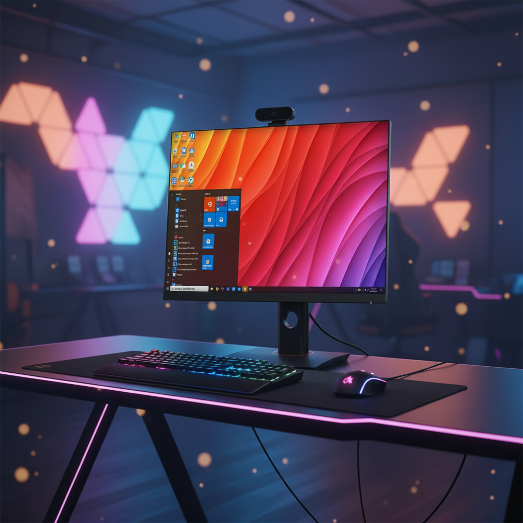 INYUDA New 23.8 Inch All-in-One PC Touch Screen DDR4 Intel Core I5 Processor SSD Gaming Computer USB IPS LCD Display With Audio