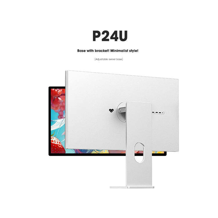 Kuycon P24U 10-bit Color Depth Ultra-high Definition Resolution 4k LED Monitor 24 Inch Ips Monitor Panel Without Bracket