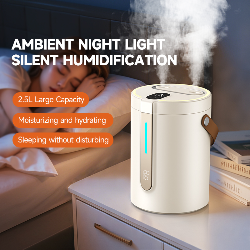 2.5L Top Fill Humidifiers Quiet Supersized Cool Mist Humidifiers 3-Gears Adjustable Night Light USB Air Humidifier for Home Baby