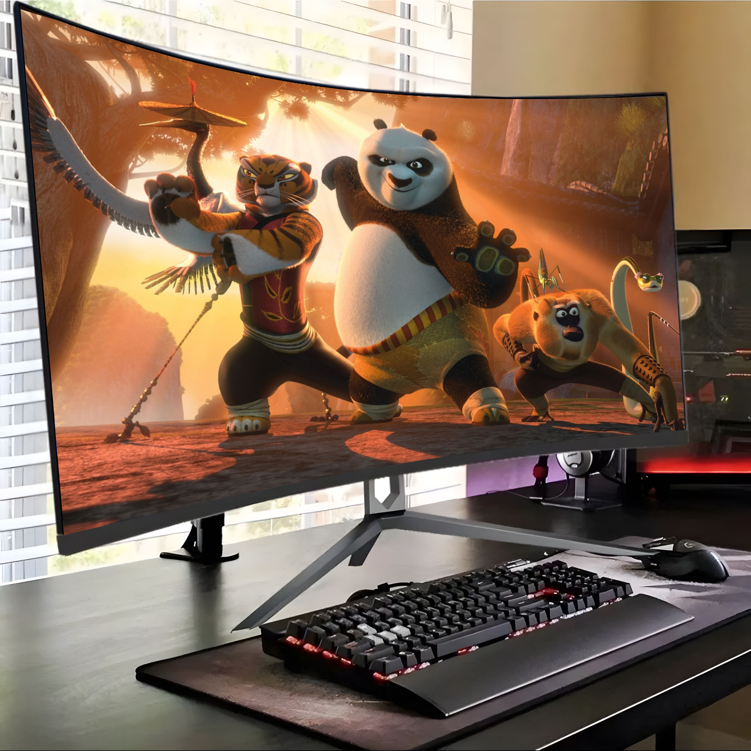 KSZN Rebekah Factory Ultra-Wide 34 Inch 4K Curved Gaming Monitor 21:9 144Hz HDR VA FreeSync Gaming Monitor With Adjustable Stand