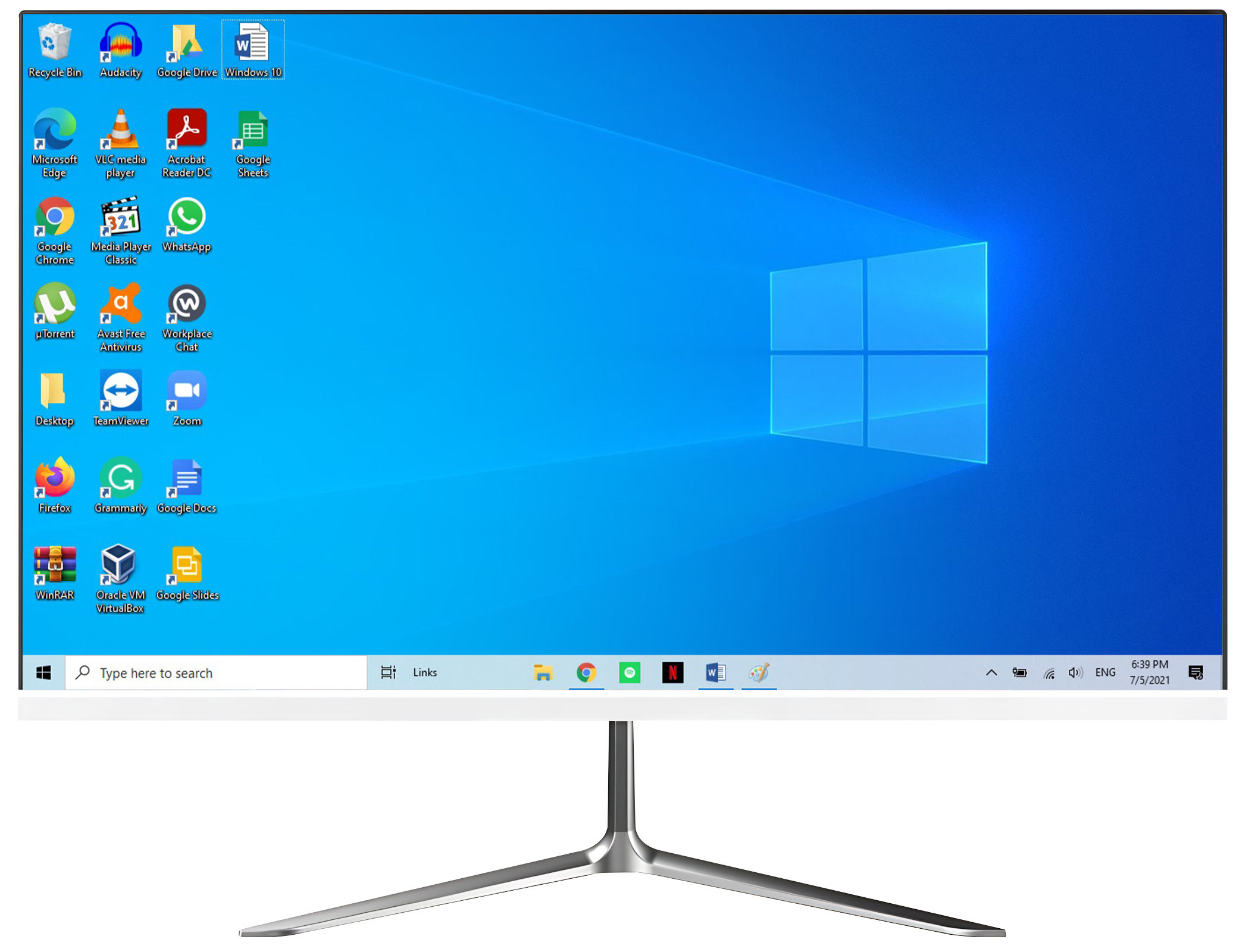 KSZN Rebekah Original Factory 21.5"/23.8"/24"/27" LED Desktop I3 I5 I7 CPU Office Computer with Webcam 1080P Business All in One