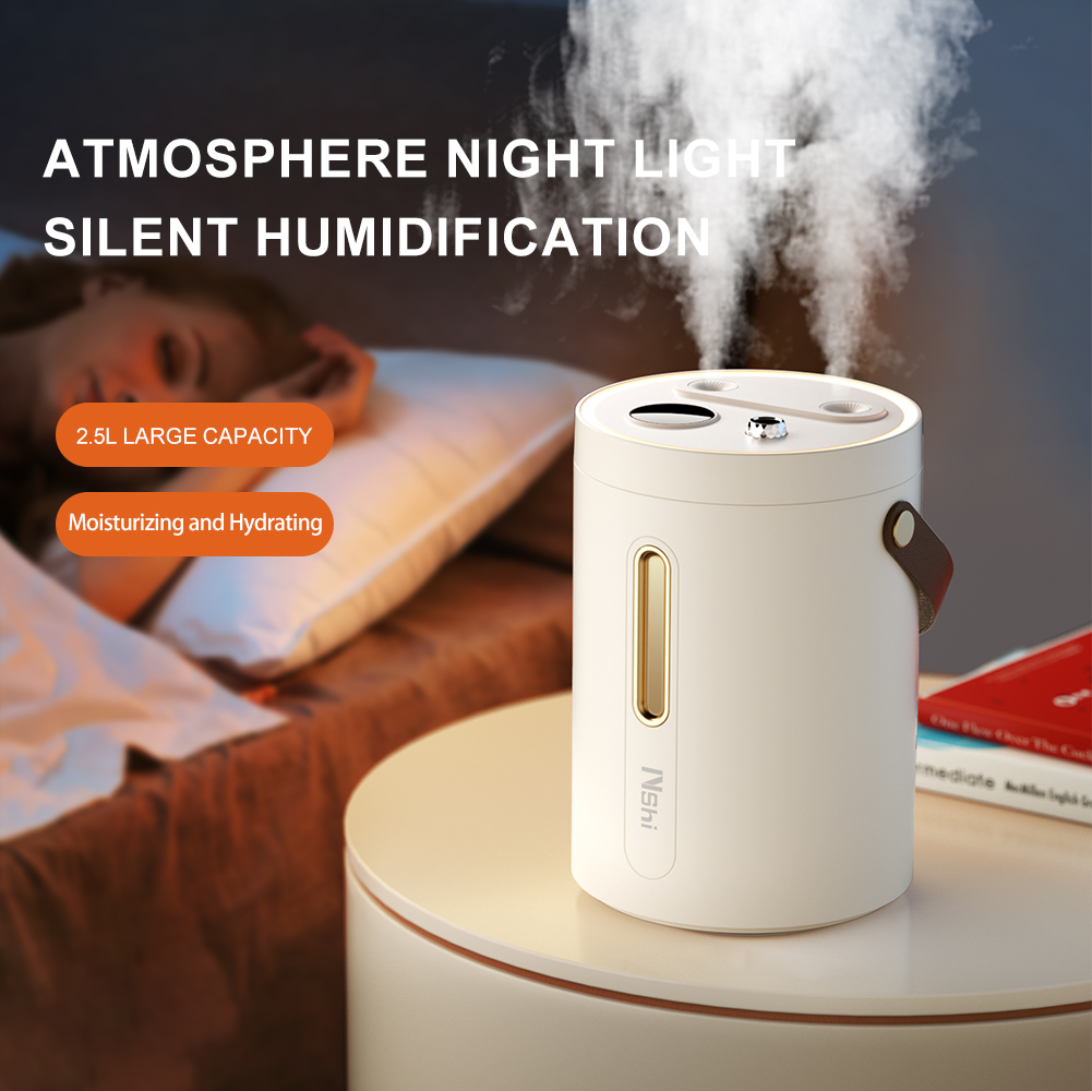 2.5L Top Fill Humidifiers Quiet Ultrasonic USB Model Cool Mist Humidifier with Night Light and 9-Gears