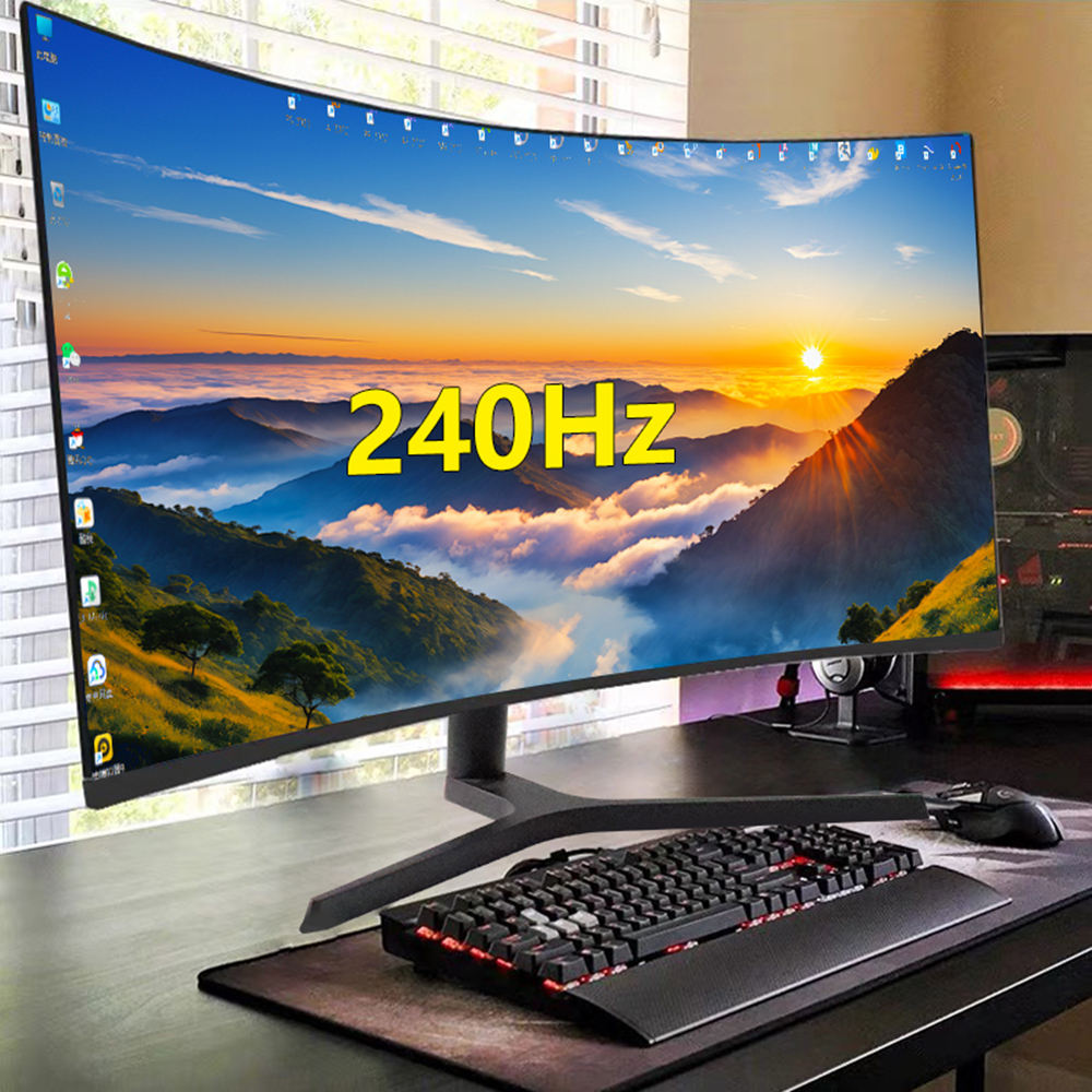 ZEGUAN 34 Inch Curved Screen Monitor 180Hz 240Hz 4K 3440*1440 21:9 Super Wide Gaming Monitor With Breathing Light