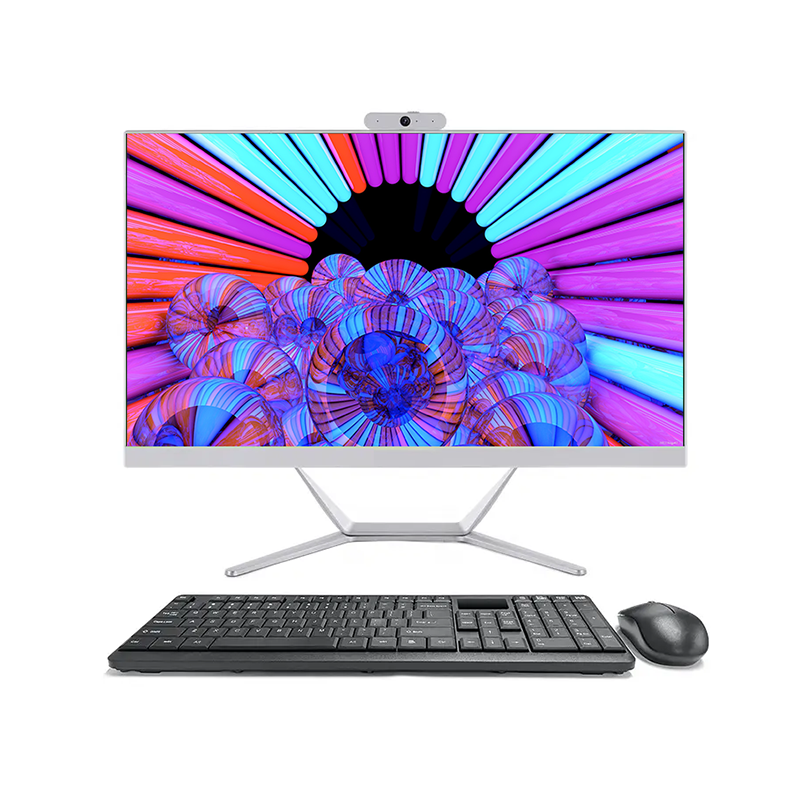 XRH Cheap 23.8\" Industrial Business AIO Monoblock Desktop Computer Front Camera 1920*1080 HD Gamer PC Barebone All-In-One Scree