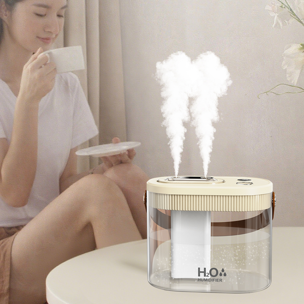 Modern 3 Mist Modes 1400ml Tank Digital Display USB Plug-in Cool Air Humidifiers with Night Light