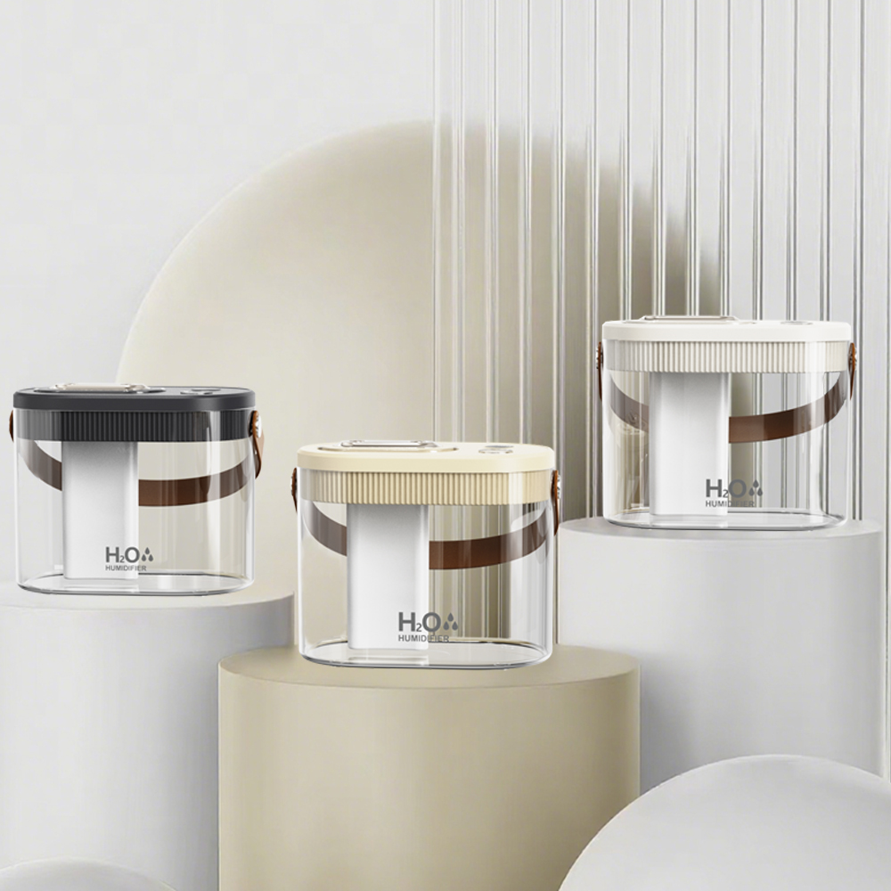 New Arrival 1400ML Battery-powered USB Rechargeable 3 Spray Modes Quiet Mini Mist Humidifier with Night Light