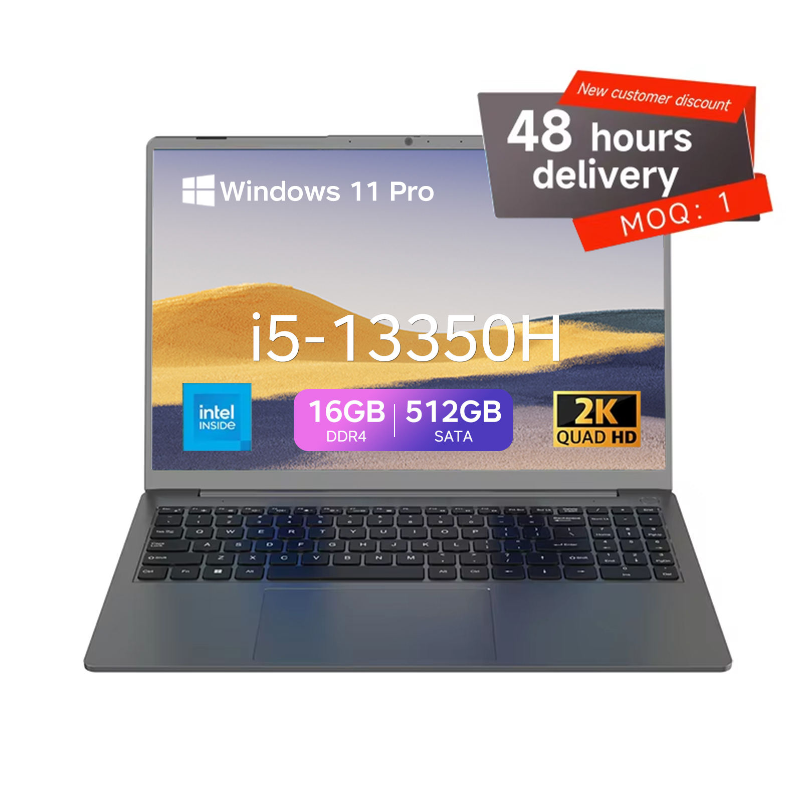 BLUEING 16 Inch Win 11 I5-13350H Laptops Brand New 16GB RAM 512GB Ordinateur Portable Core I5 Laptop Computer Gaming Laptop