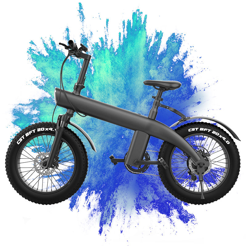 2024 New 20-Inch_4.0 Folding Electric Fat Tire Bike 36v 48v Lithium Battery Powered Mountain Ebike Bicicletta Elettrica