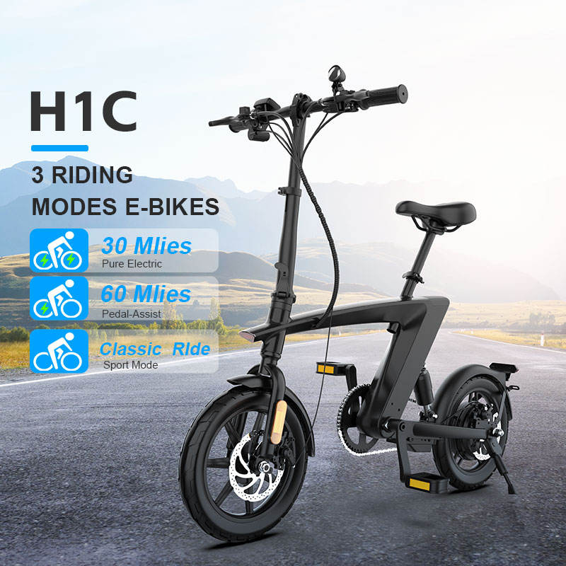 KIXIN 250W Electric Hybrid Bicycle for Adults 14 Inch Mini Tire Ebike Fast 36V Lithium Battery Aluminum Alloy EU_US_UK Warehouse