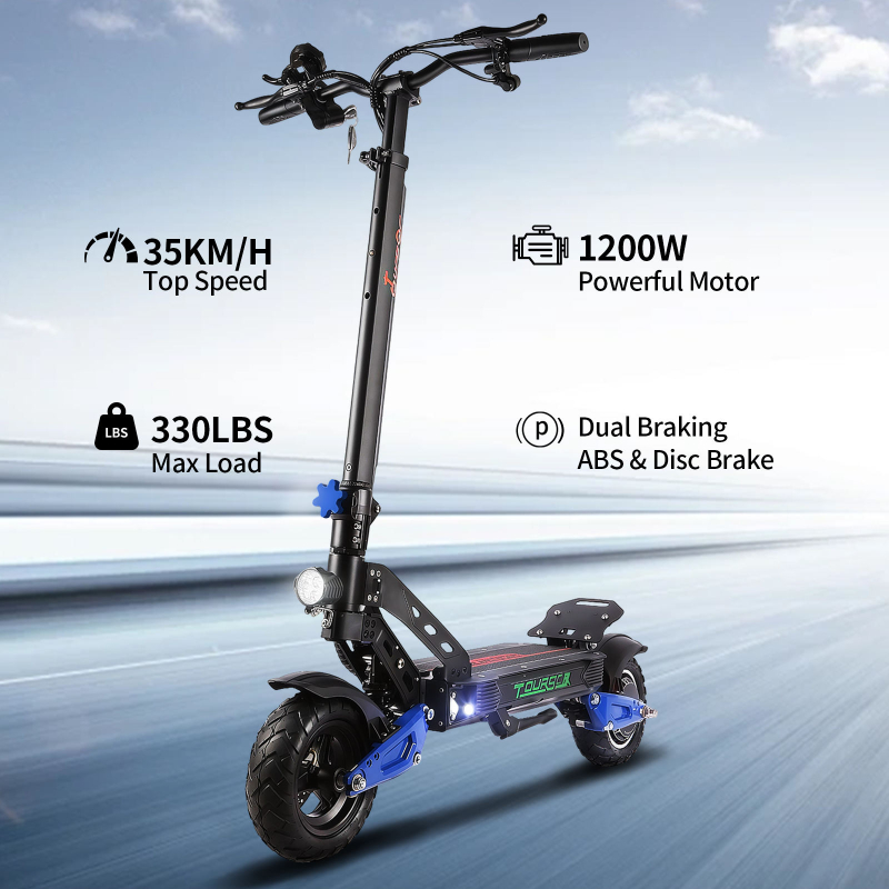 X1 Customized 10-Inch Off-Road Skateboard Two-Wheeled Electric Scooter Waterproof 1200W Brushless Motor 30-40km Range Foldable