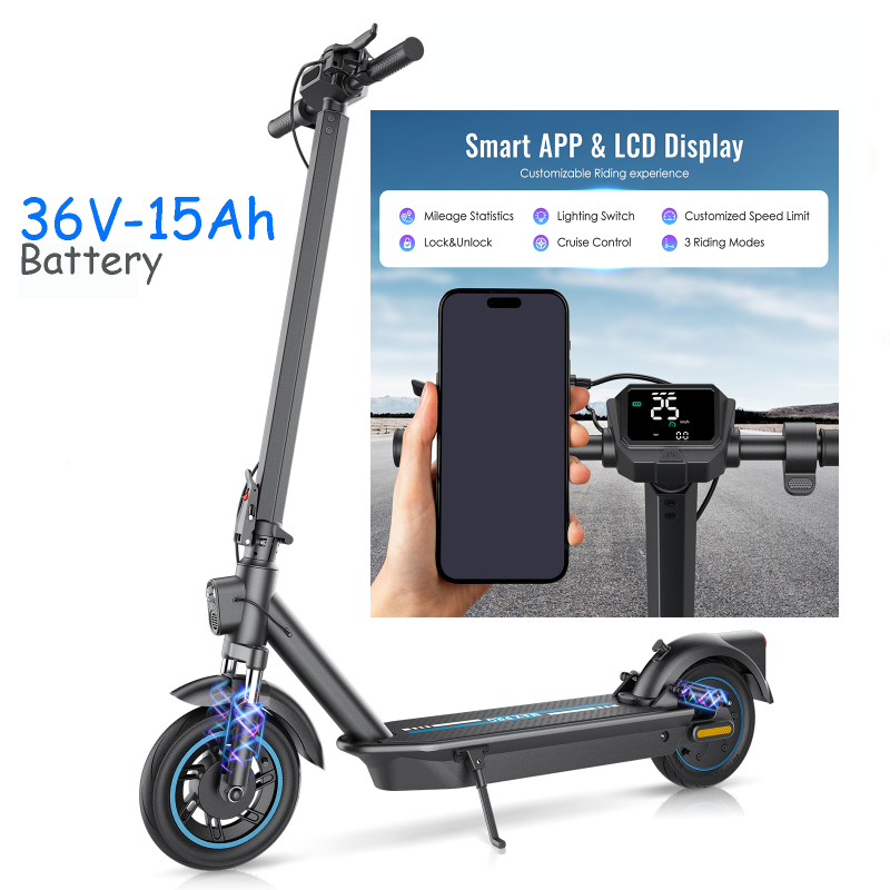 Electric Scooter Max Pro 36V 15AH Long Range Dual Suspension US EU Warehouse Stock Big Size Foldable E Scooter for Adult Unisex