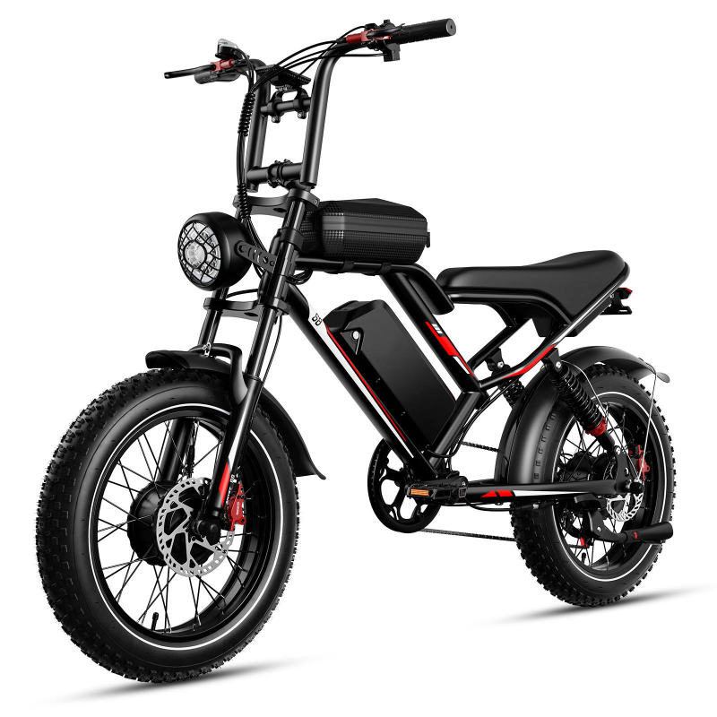 S8 Dual Motor Electric Bike 48V 25AH 20 Inch Fat Tire City E Bike for Adult Commuting Urban Long Range EU Stock Popular in Italy