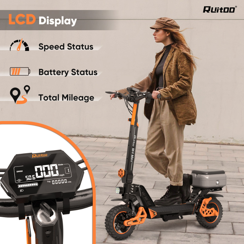 Ruitoo M4Max AUS Warehouse Free Shipping Powerful Electric Scooter 10inch Tire Scooter Electric Foldable E-scooter