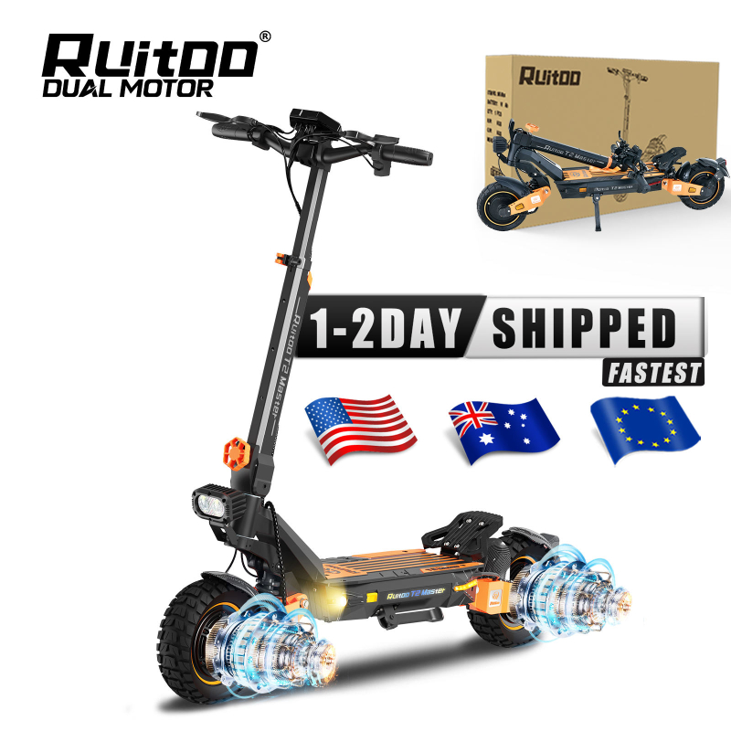 Ruitoo T2Master Wholesale Price China Cheap Drop Shipping Electric Scooter for Adults Powerful Foldable With Seat 52V