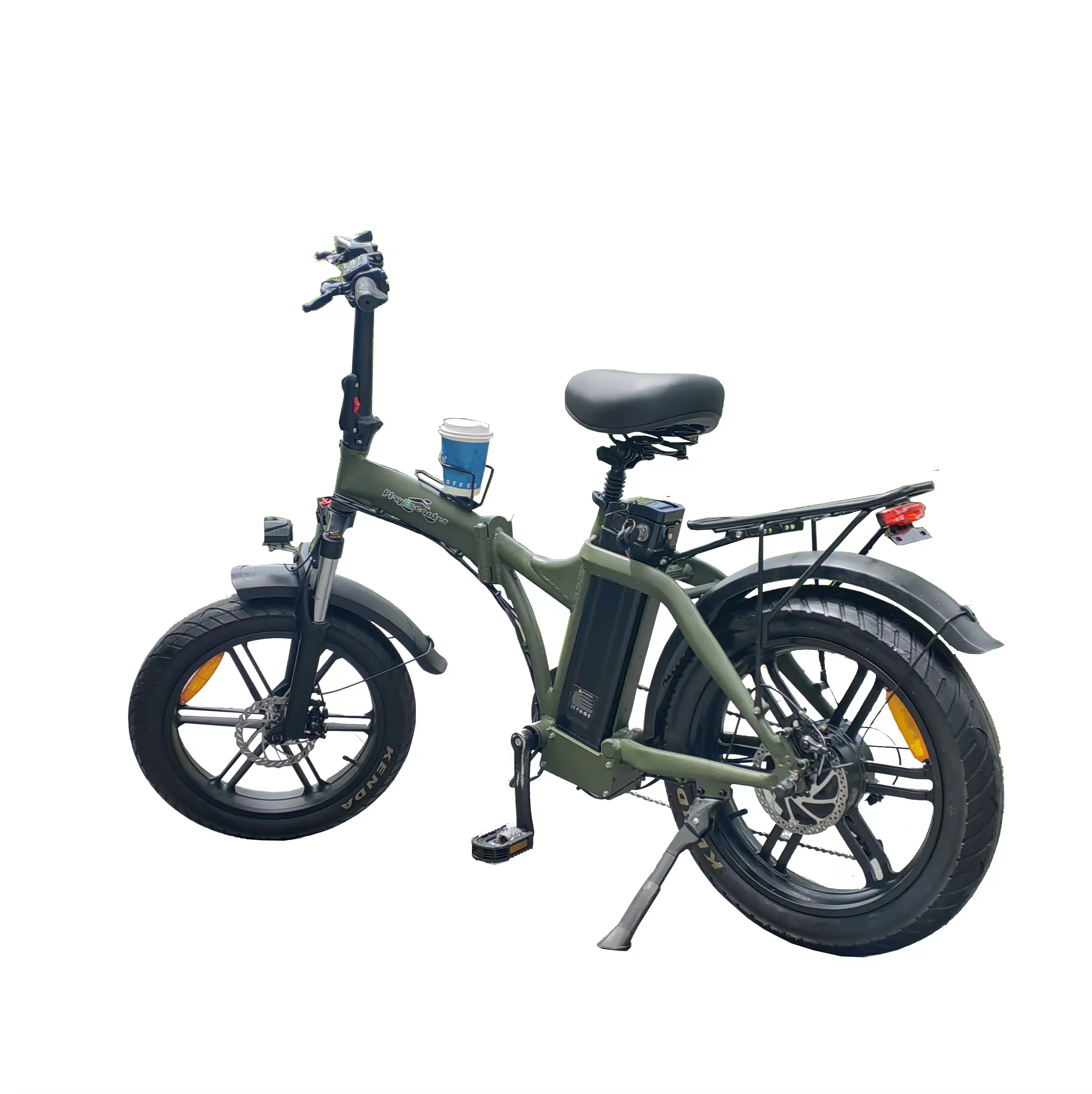 20_4.0 Fat Tire Power-Assisted Folding Electric Bicycle Variable Speed with 48V20ah 350W Motor Power Aluminum Alloy Frame