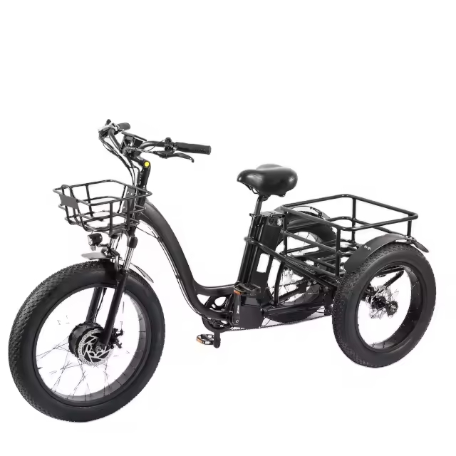 2025 Hot Sale Cheap 24 Inch 20 Inch Fat Tyre Electric Bike 3 Wheels CKD