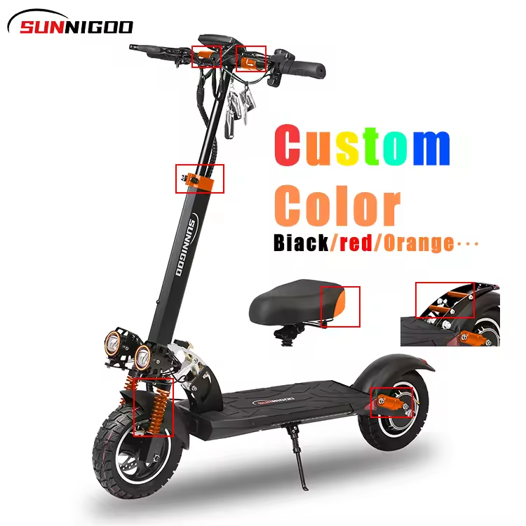 SUNNIGOO Custom Color Foldable Electric Scooter N3 Series 45Km_h 500W-1000W Motor 150kg Capacity Aluminum Alloy Frame for Adults