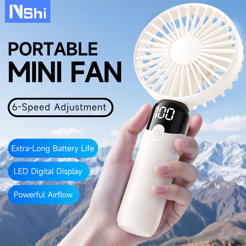 Hot Sales USB Rechargeable Portable Mini Fan ODM OEM Custom Handheld Electric Fan Cooling Small Fan witth LED Display
