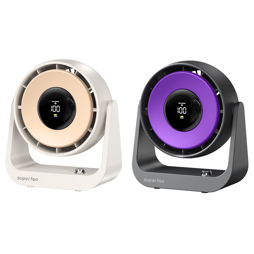 Wholesale Custom Logo Quiet Digital Display 100 Speeds 115 Tilt Small Travel Camping Car/RV Compatible USB Mini Fan