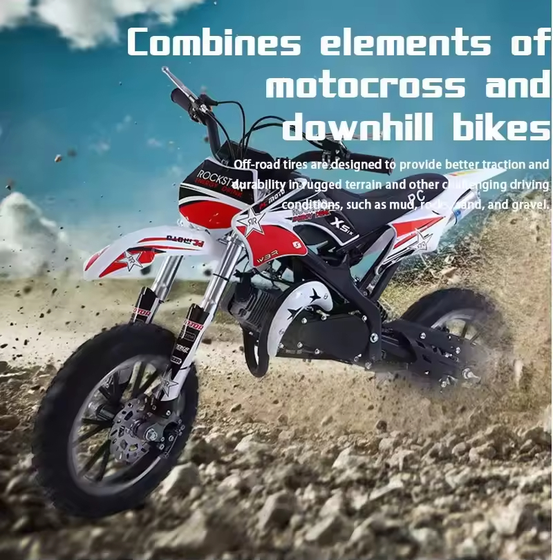 Chain Drive Petrol Powered Pull Start 2 Stroke 49cc Kids Dirt Bike Motorcycle Cheap with Parts Mini Moto Dirt Bike