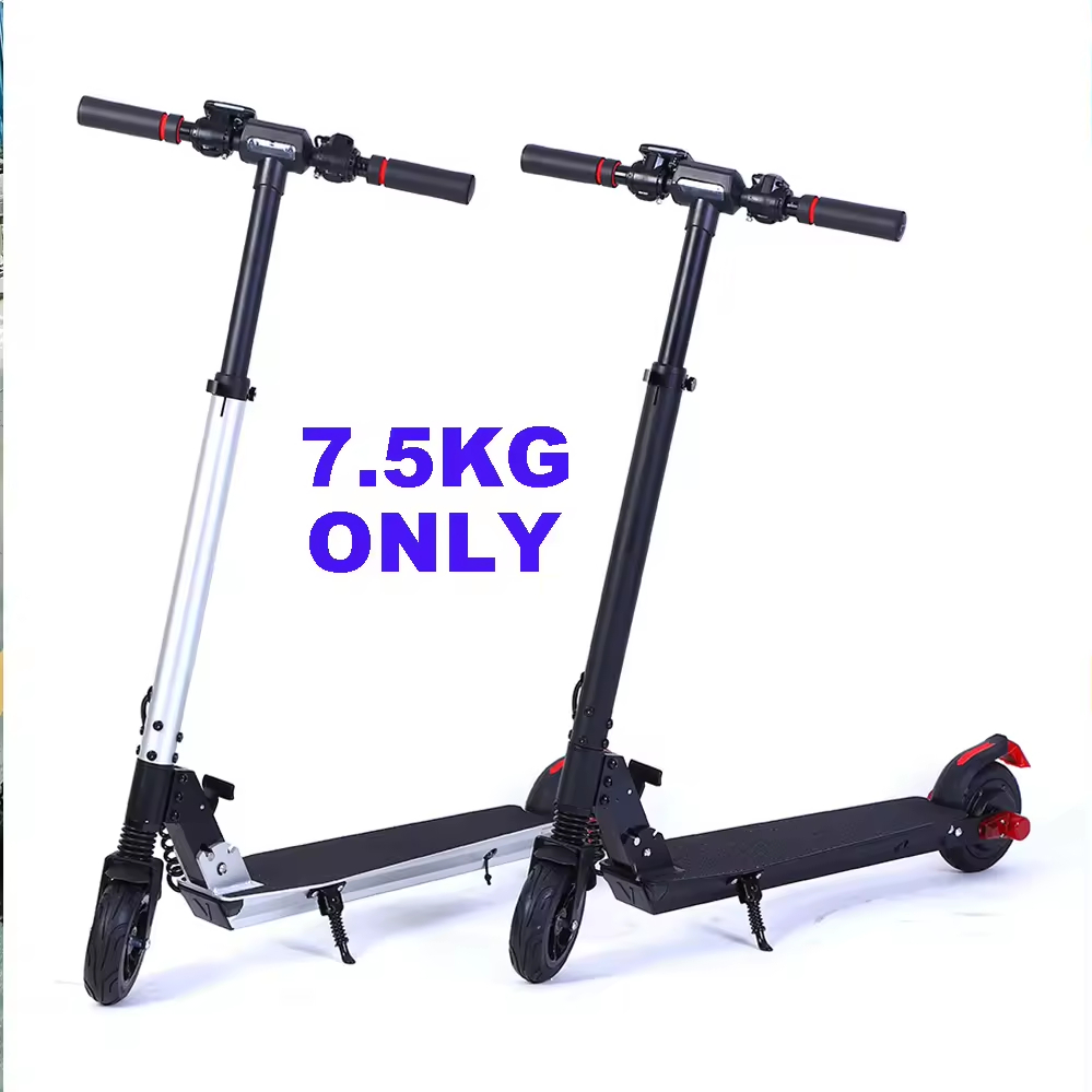 7.5kg Light Net Weight Height Adjustable 180w 24v 6inch E Foldable Big Boy Children Toddler Teenager Girl Electric Scooter
