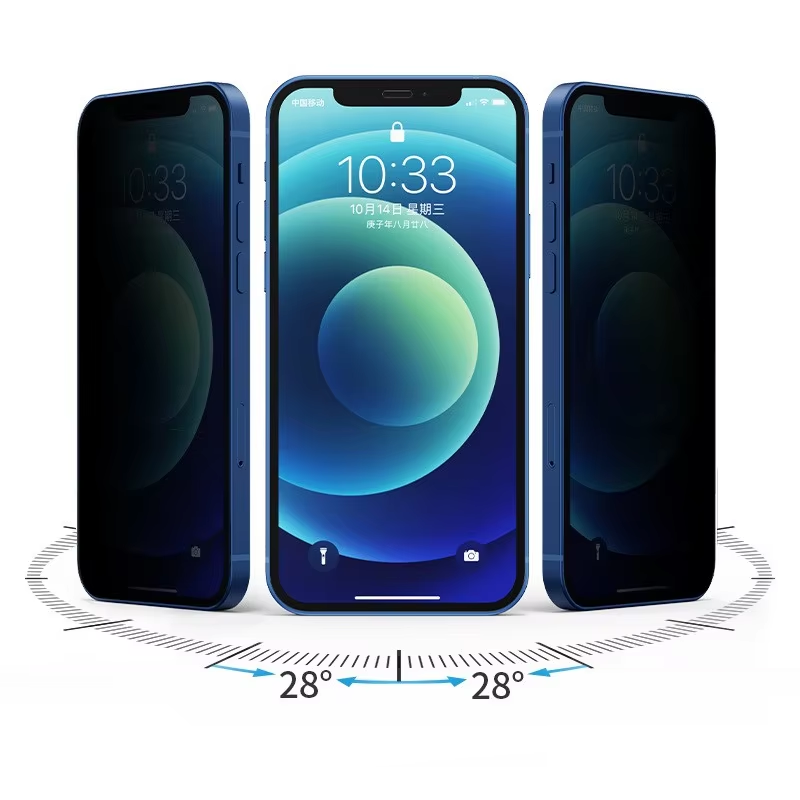 Anti-spy Phone Film Privacy Anti-spy Silk Tempered Glass Mobile Phone Screen Protectors Anti-spying Mobile Phone Protective Film