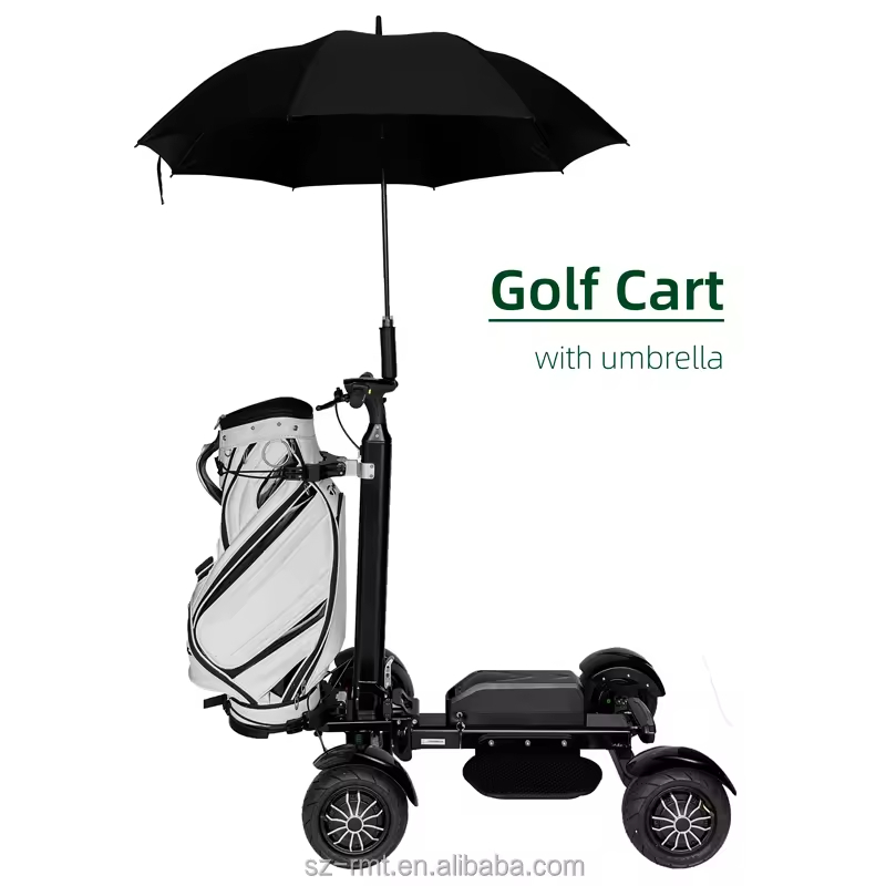 Personal Transportation Vehicle Motorizes Golf Caddy Pull Behind Golf Bag Mobility Cart