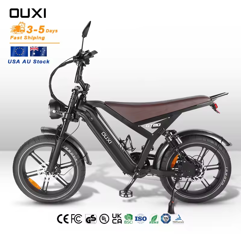 Australia Stock 20x4.0 Full Suspension Steel Frame OUXI Electric Fat Bike GT20 with Hydraulic Disc Brakes Lithium Battery